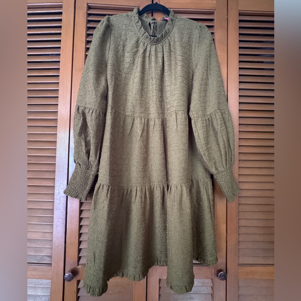 Betsey Johnson Olive Green Kids Dress
